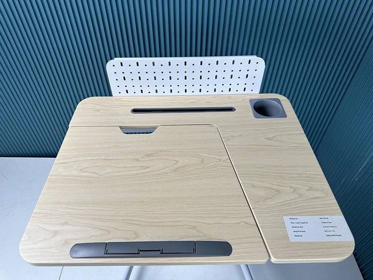 مكتب رفع زنبركي هوائي متنقل قابل للإزالة وسرير سطح المكتب وغرفة المعيشة ورف الجلوس ومكتب مدرسي قابل للتعديل مع عجلات