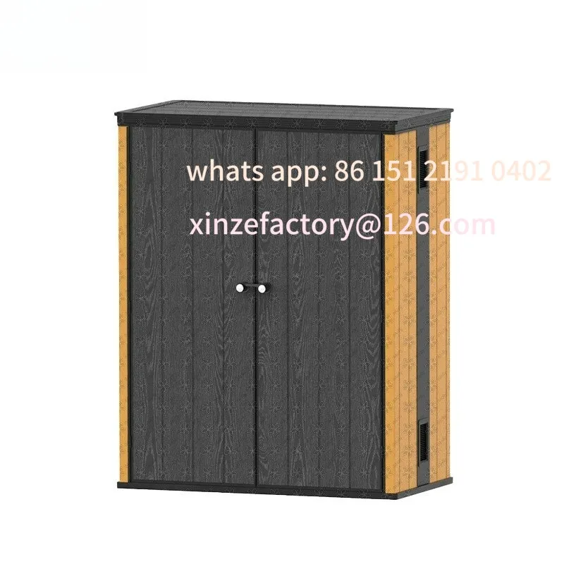 

Customizable Outdoor Plastic Storage Cabinet Garden Yard Sundries Locker Cleaning Tool Cabinet Balcony Cleaning Storage Box