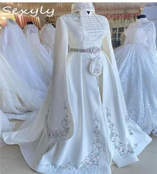 Armenian Circassian Wedding Dress Traditional Ingush Bride Dress Long Sleeve Muslim Turkish Bridal Gowns Beaded Dress Customized