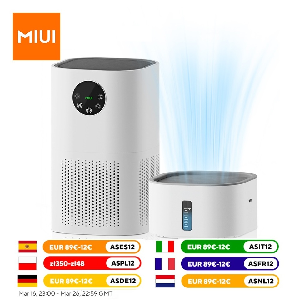  Air Purifier with Humidifier Combo for Home Allergies and Pets Hair, Smokers in Bedroom, H13 True HEPA Filter，2-in-1 