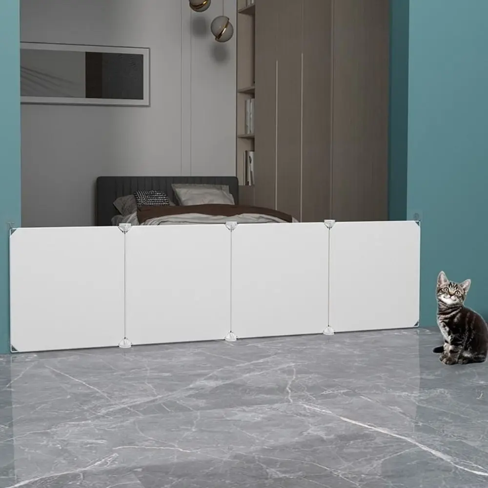 

Plastic Dog Safety Fence Reinforced Double Lock Pet Safety Enclosure Anti-Escape Baby Safe Guard Door for Dogs Cats
