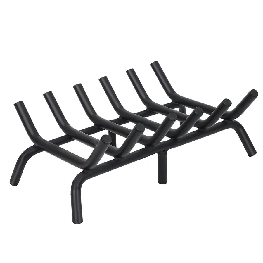 

Fireplace Grate 20inch Wood Stove Fire Grates Heavy Duty Fireplace Log Holder Firewood Log Burning Wrought Cast Iron Rack Fire P