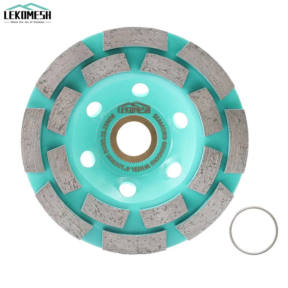 

LEKOMESH 1pc Dia 4/4.5/5/7inch Diamond Double Row Grinding Wheel For Concrete Granite Marble Grinding Disc For Masonry