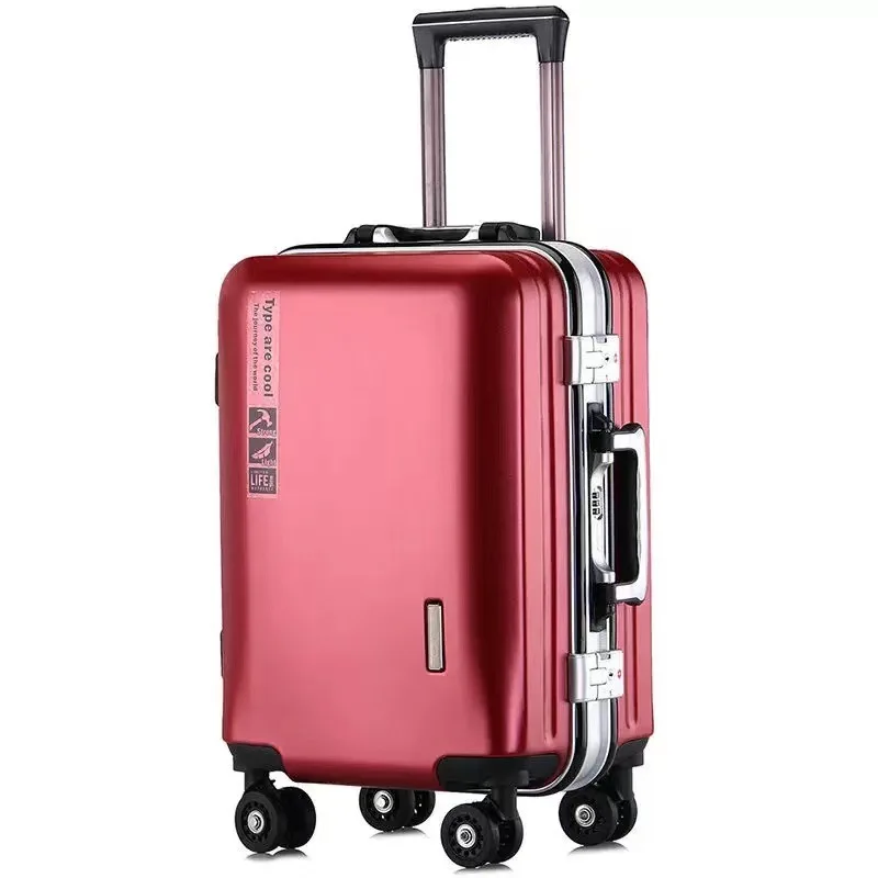 Valise à bagages robuste et durable, cadre en aluminium zippé, boîte à mot de passe, voyage d'affaires, résistant aux rayures et à l'usure