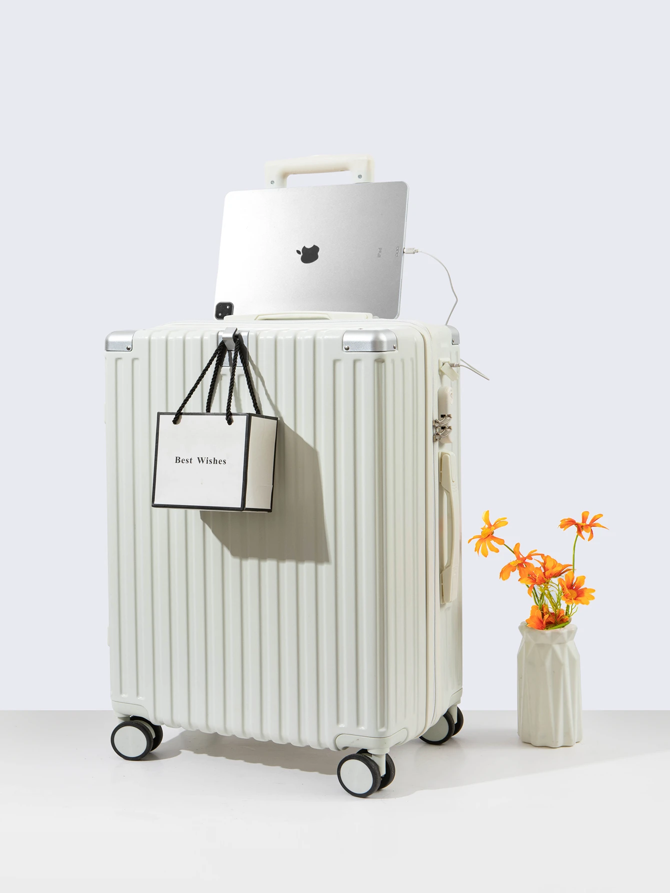 Valigia con coulisse in stile sportivo addensato con faccia brillante valigia solid wear scatola cipher con cerniera per uomo e donna