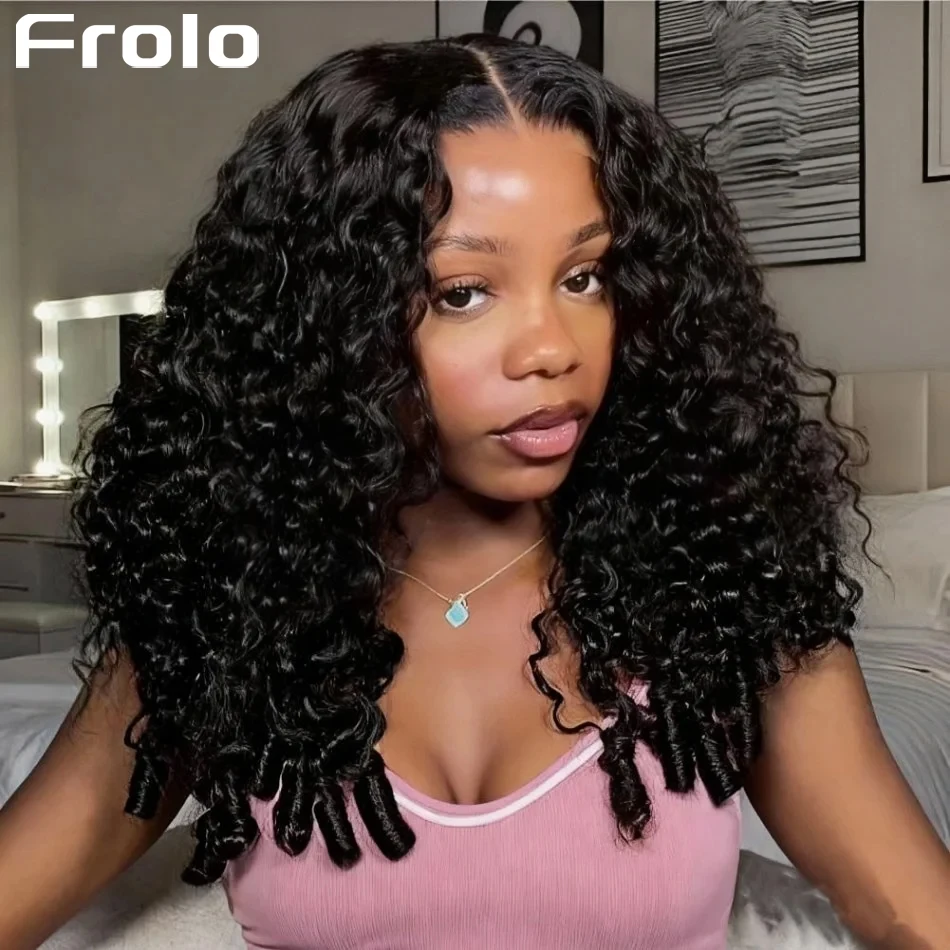 

40 Inch Burmese Curly Human Hair Wigs Brazilian Pixie Curly 250 Density 13X6 Hd Transparent Lace Frontal Wig Deep Water Wave Wig