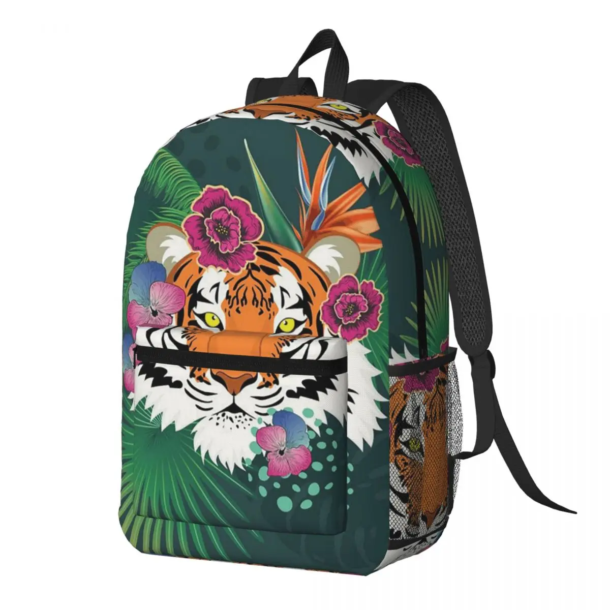 

Leopard Tiger Cartoon 2 Backpack Daypack Large Capacity Children BookBag School Bag Shoulder Bags for Men Women