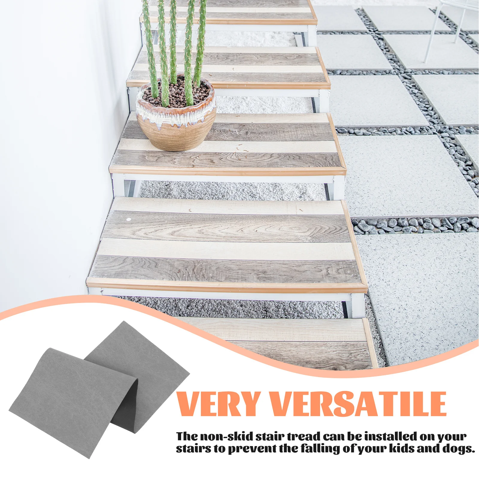Non-Slip Stair Tread Pads 26x75cm Polyester Carpet Mats for Wooden Steps Washable Stair Runner Rugs High Traffic Areas Family