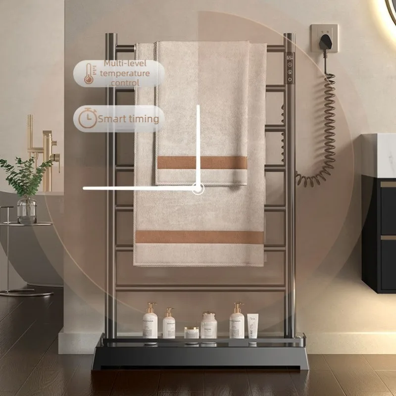 Floor Towel Warmers Electric Radiator Towel Rack Professional Warmer Hot Towels Cabinet Bathroom Smart Clothesline Dry Heater