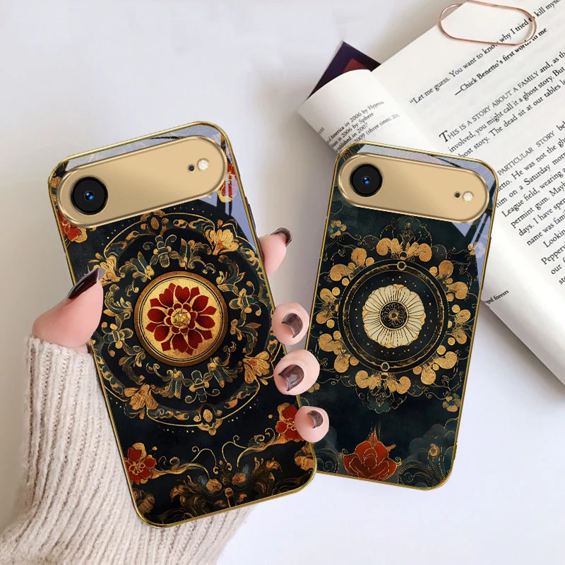 

Golden Auspicious Cloud For IPhone 17Pro Max 16 17 Pro 15 Pro 14 13 Plus 12 Mini 11Pro Max XR 16E 17 Air Golden glass phone case
