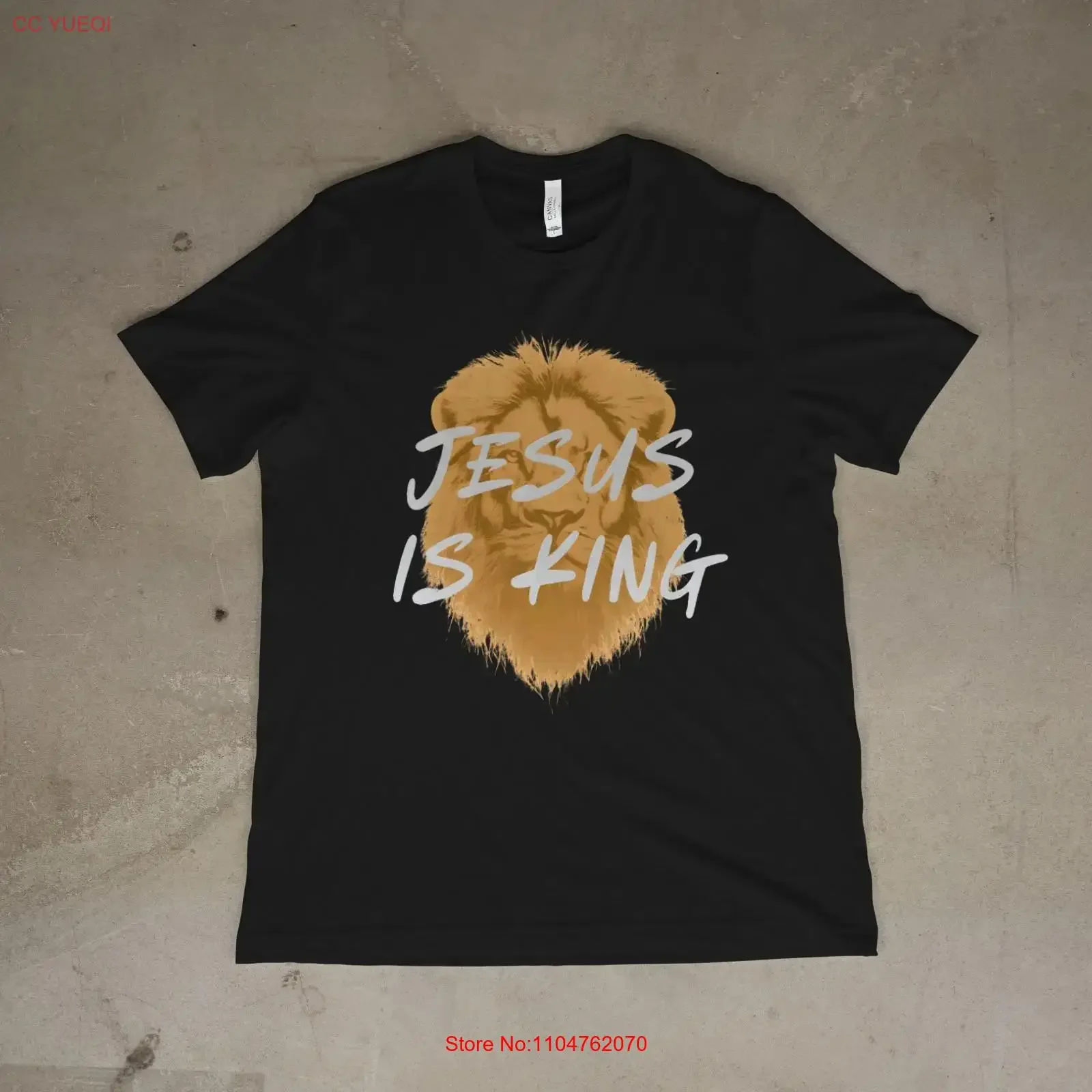 Jesus Is King Lion T Shirt Christian Gold of Judah Faith Religious long or short sleeves vintage Washed homme fashion Soft