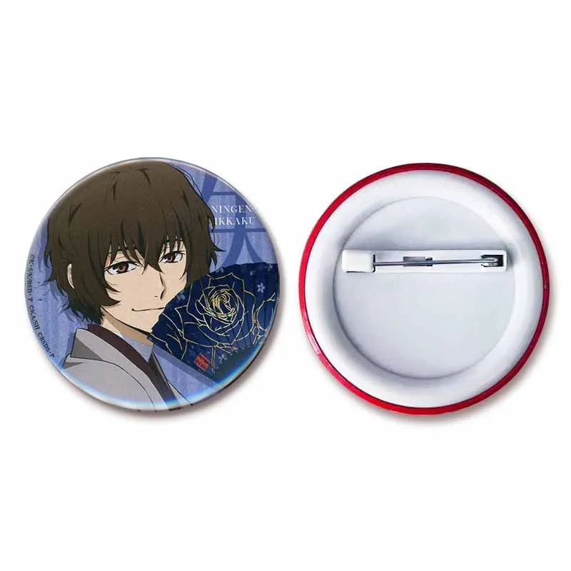 Classic Anime Character Acrylic Badge Funny Osamu Dazai Figure Cartoon Brooch Backpack Clothes Accessories Lapel Pin Friend Gift