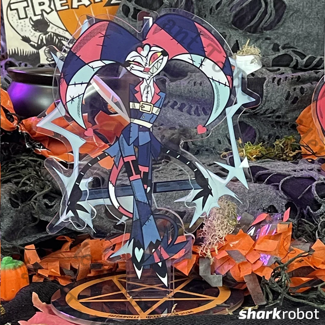 

Anime Hazbin Hotel Alastor Radio Demon Cosplay Cartoon Acrylic Standing Sign Indicative Board Halloween Stand Figure Mascot Gift