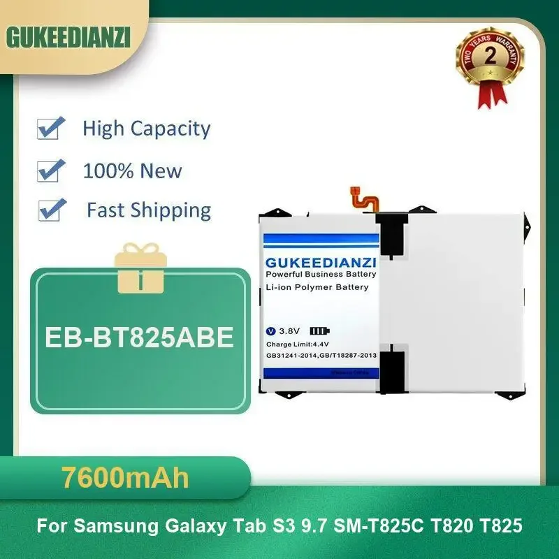 

7600mAh EB-BT825ABE Tablet Battery For Samsung Galaxy Tab S3 9.7 SM-T825C T820 T825 High Capacity