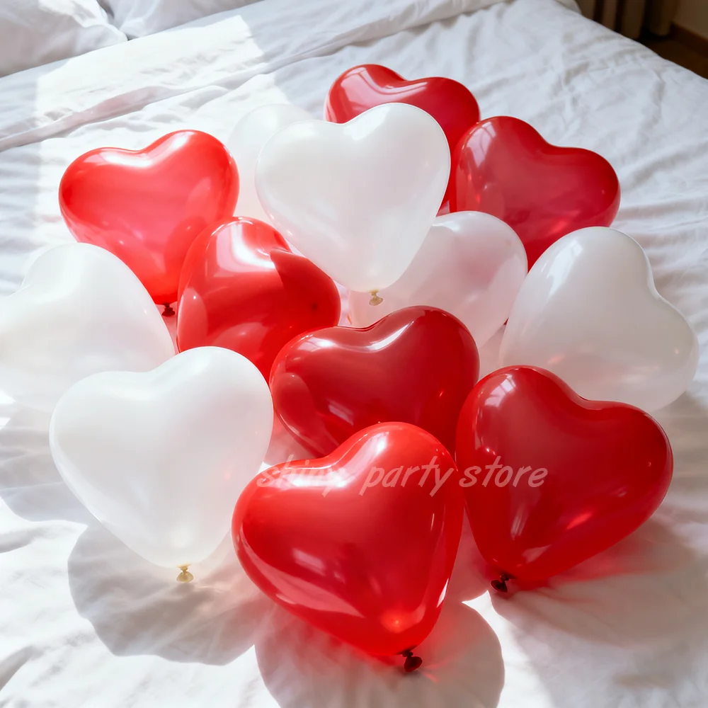 50/100 ชิ้นลูกโป่งหัวใจสีแดงลู - Wedding Supply Wholesale บทวิจารณ์และราคา