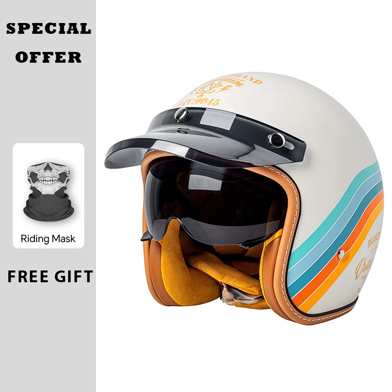 

Men Women Jet Helmet Open Face Motorcycle Helmets DOT ECE Approved ABS Material Moto Equipments Capacete De Moto