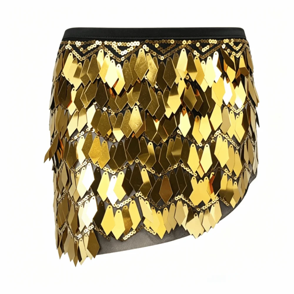 saia-mini-de-lantejoulas-holograficas-estilo-envolvente-design-com-amarracao-lenco-de-quadril-acabamento-brilhante-multicolorida-saia-para-danca-do-ventre
