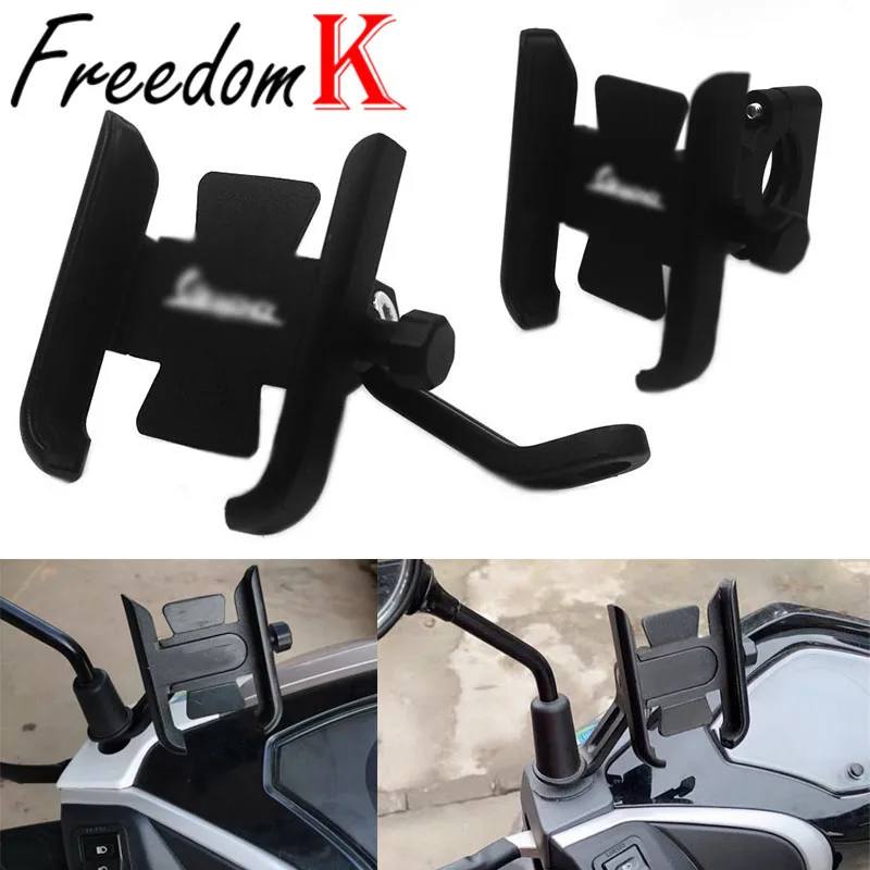 

Motorcycle Phone Holder Accessories For Piaggio Vespa Sprint Primara Scooter GTS 300 125 Granturismo 200 S125 S15 Mobile Stand