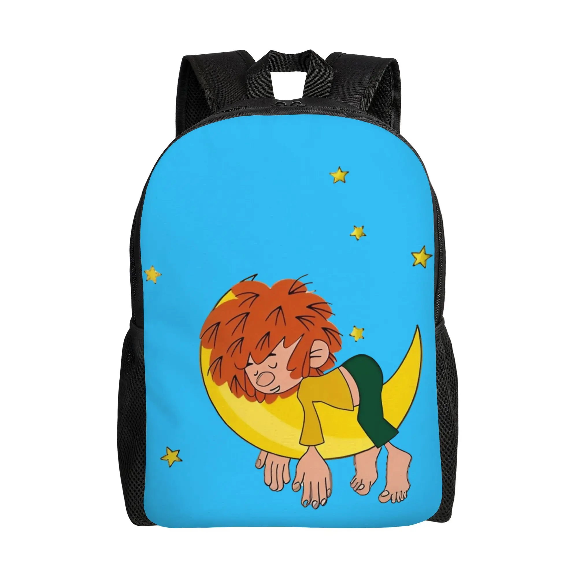 

Pumuckl Sleeps on the Moon Backpack for Men Women Cool High School Business Daypack College Shoulder Bag Sports