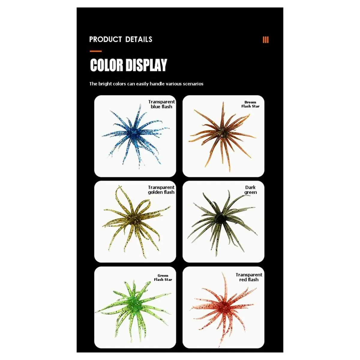 【MUST-HAVE LIST】 12 Floating Sea Urchin Soft Bait Lifelike Swimbait with Glitter Scales Pull- Salt/Freshwater Lure Color Random