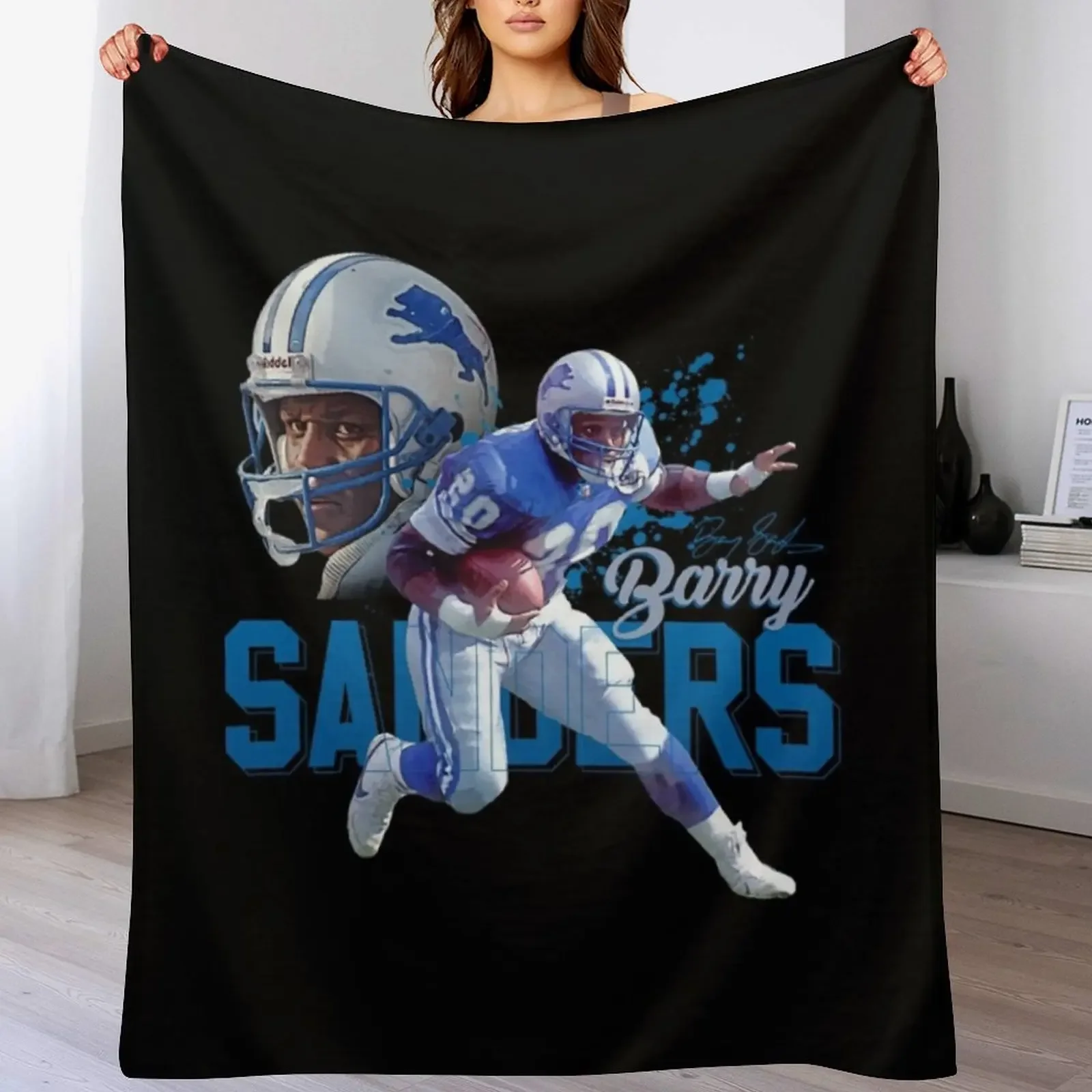 

Barry Sanders Throw Blanket Comforter warm for winter Sleeping Bag Heavy Blankets