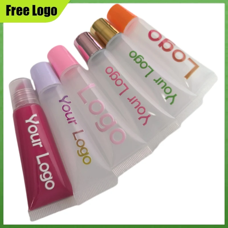 10ML 15ML 18ML Empty Lipgloss Squeeze Tubes Portable Plastic Lip Goss Tubes Wholesale Bulk Cosmetic Bottles With Custom Logo