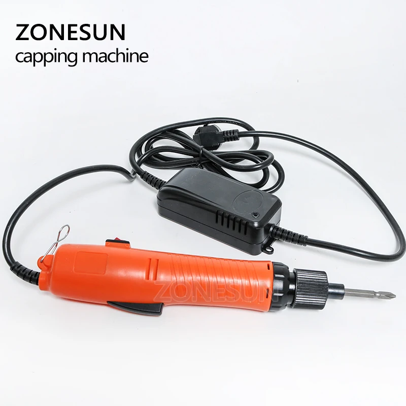 ZONESUN 10-50mm Large Torque Speed Adjustable Capping Machine Handheld Electric Sealing Tightener Screwing Capper Plastic Bottle