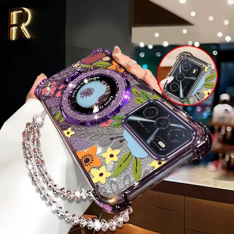 

Чехол-держатель браслета с цветным цветочным покрытием A 16, чехол для телефона для OPPO A77S A97 A72 A96 A57S A94 A60 A74 A78 A54 A77 A38 A95 Cover