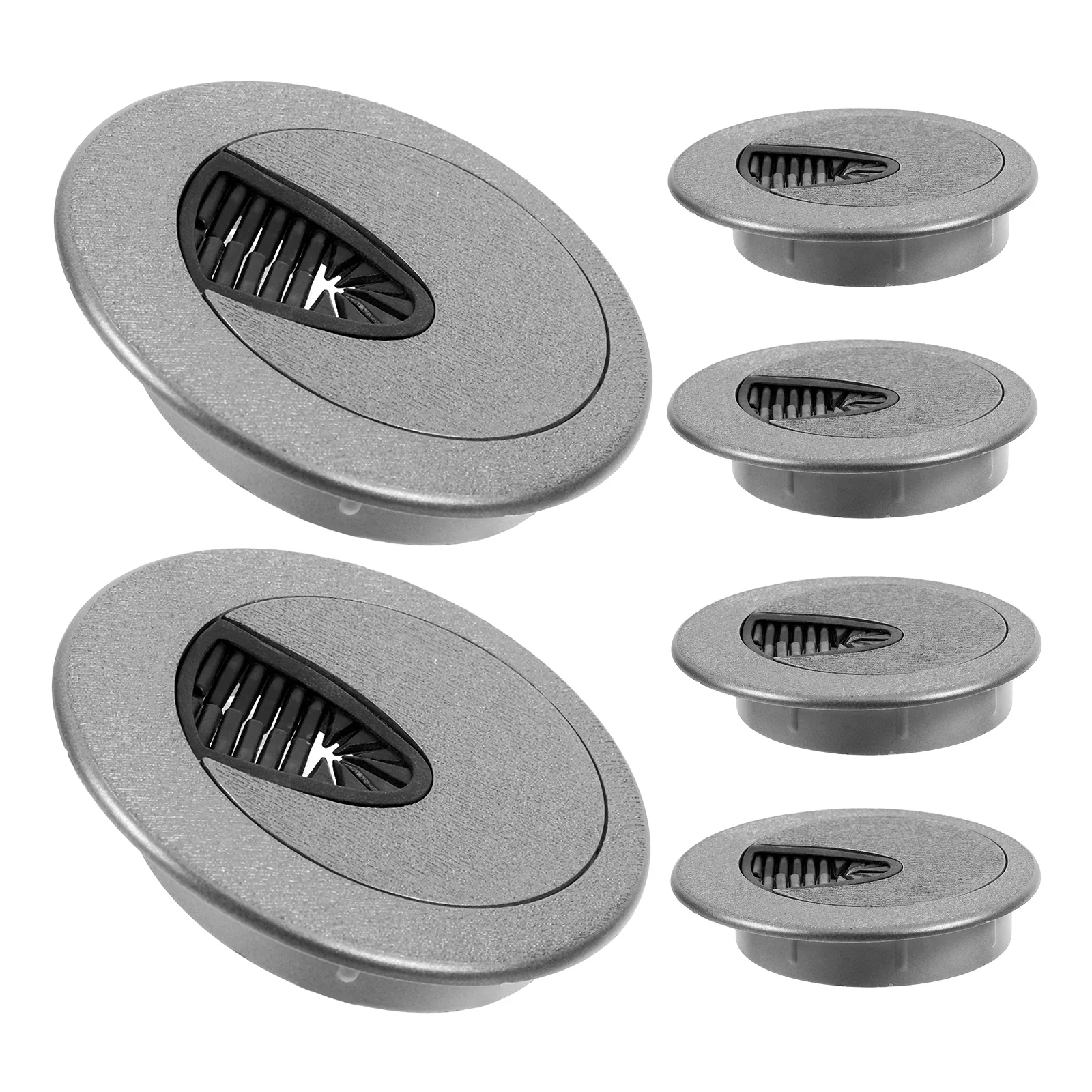

6 Pcs Cable Hole Cover for Desk Brushed Grommets Office Computer Table Wire ganizer Round Hole Insert Small Nylon