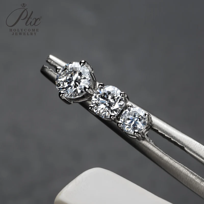 Laborgezüchtete Diamant-Ohrstecker 3mm Runde Form 925 Sterling Silber Vierkant-Fassung Edles Geschenk Großhandel Holycome Schmuck – Detail 24