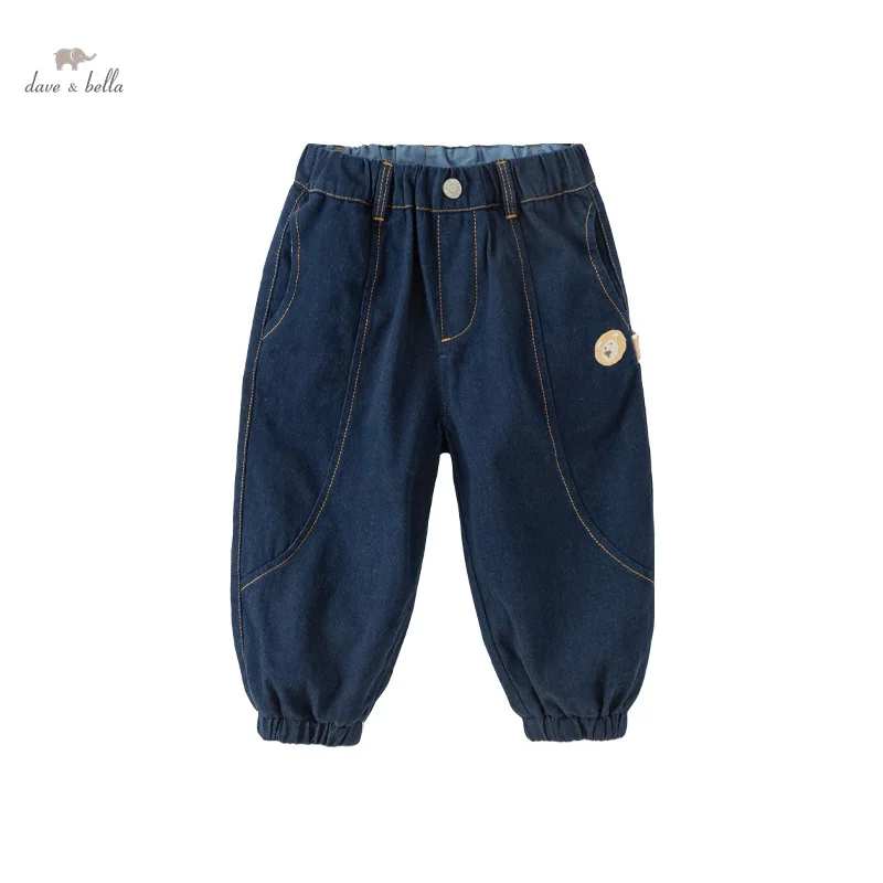 

Dave Bella Children's Jeans 2024 New Spring Boys Casual Cowboy Pants Fashion Cool Loose Comfortable Outdoor Sport DB1247886