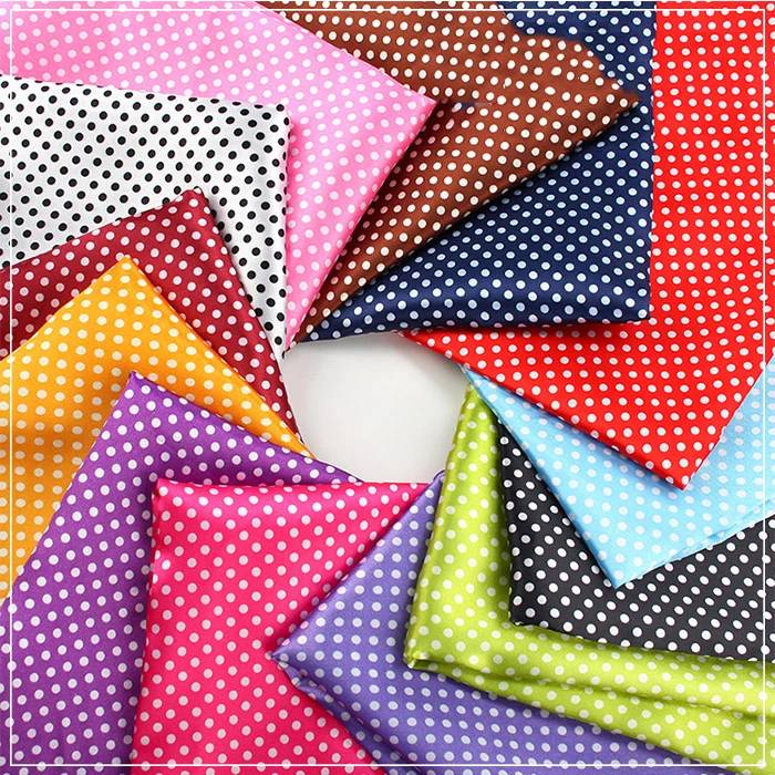 By Meter Cute Polka Dots Material Satin Charmeuse Soft Coat Lining Scarf Diy Fabric Clothing Sewing Background Accessories