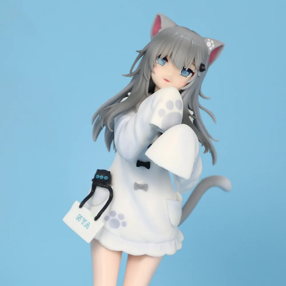

Anime Kaname Nekomimi Cat lady Figure Standing Uniform Figurine Collectible Desktop Decoration For Anime Collectors