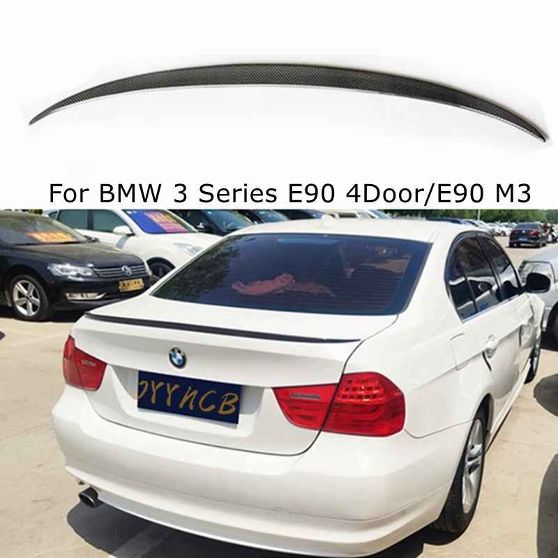 

FOR BMW 3 Series E90 4Door/E90 M3 M3 Style Carbon Fiber Rear Spoiler Trunk Wing 2005-2012 FRP Glossy Black Forged Carbon