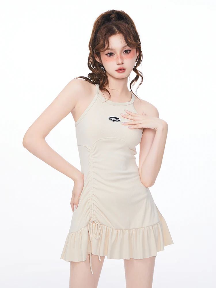 Alice High-End Women's Swimsuit Conservatively Flattering Slimming 2026 New Style Bikini Skirt Style Small Chest Gathered The...