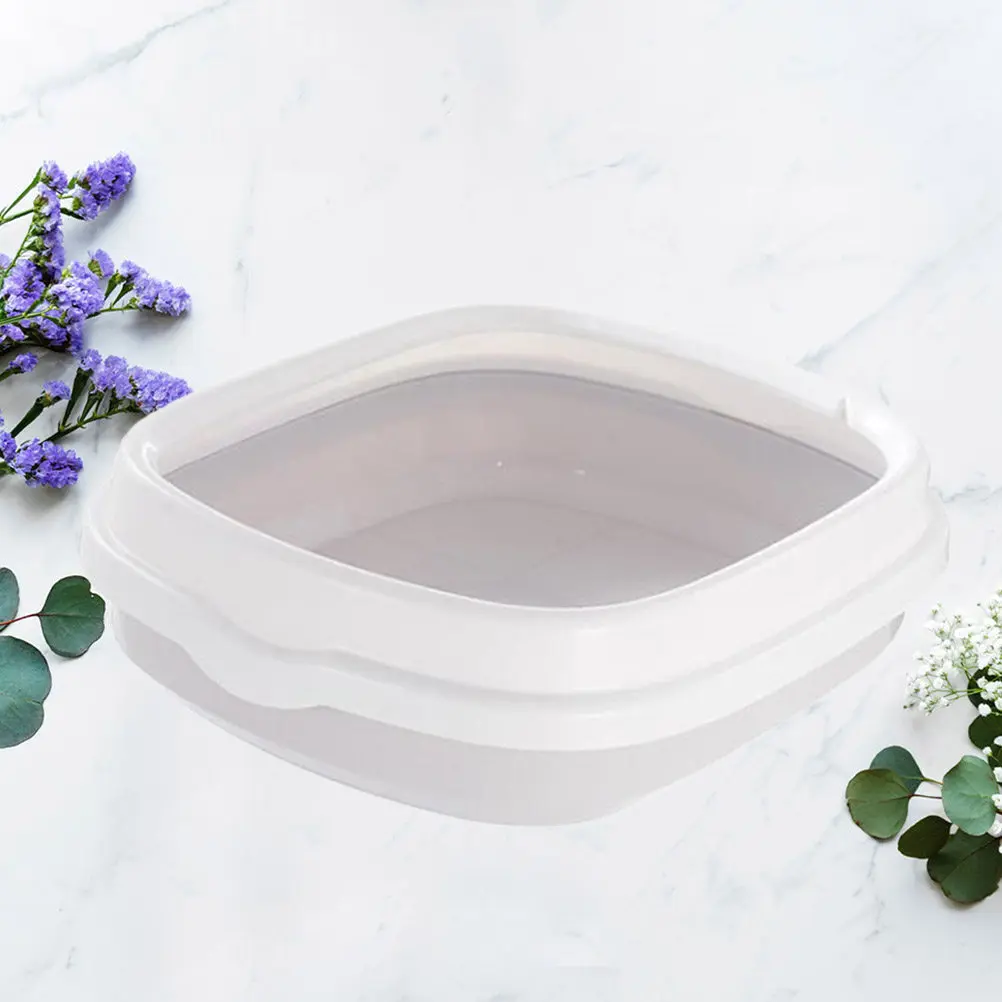 

Полузакрытый лоток для кошачьего туалета из пластика, защита от брызг, для легкой уборки и приучения к чистоте, с совком, маленький размер, товары для животных, для кошек