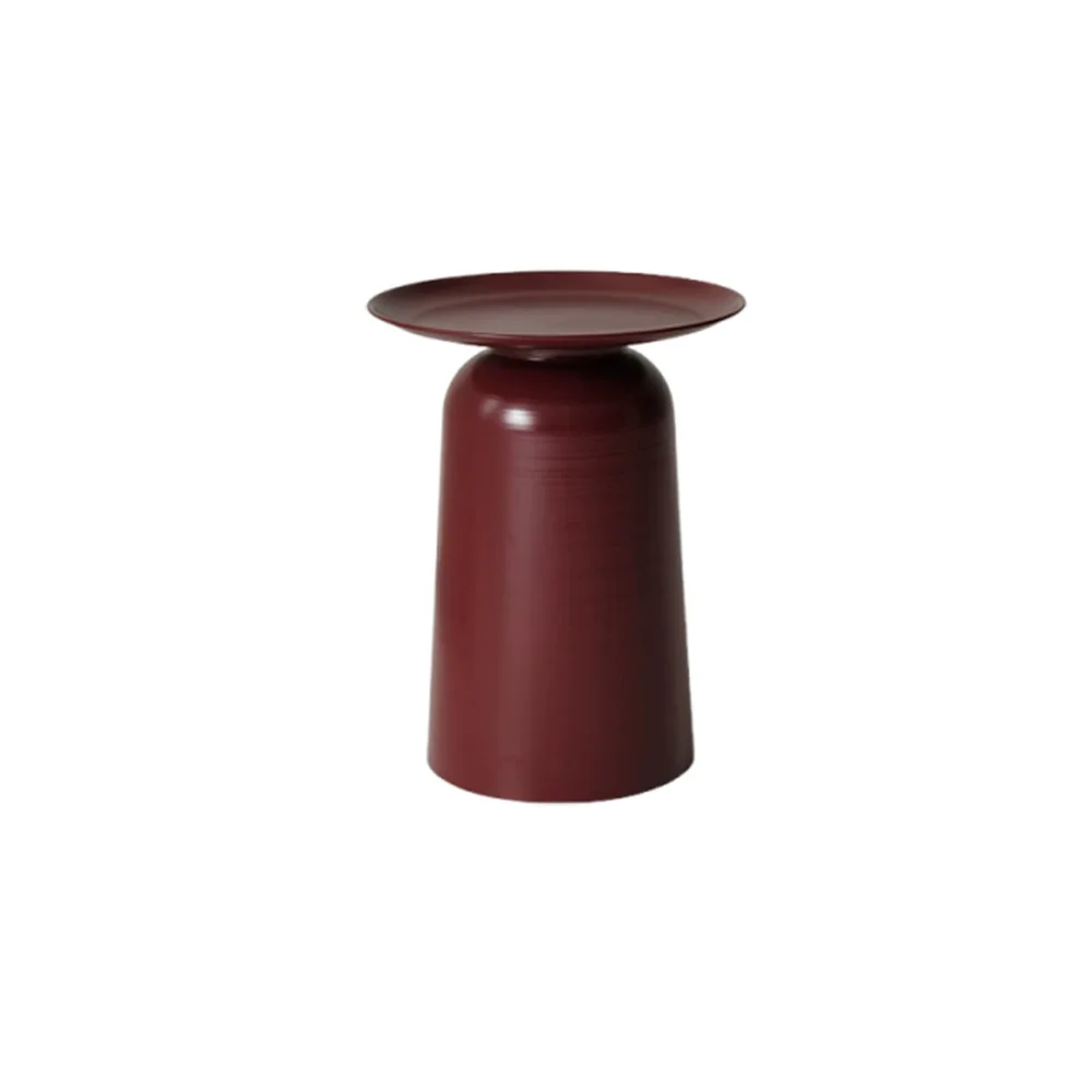 LMM minimalist side table, small apartment iron wrought round table, cream-style sofa side coffee table