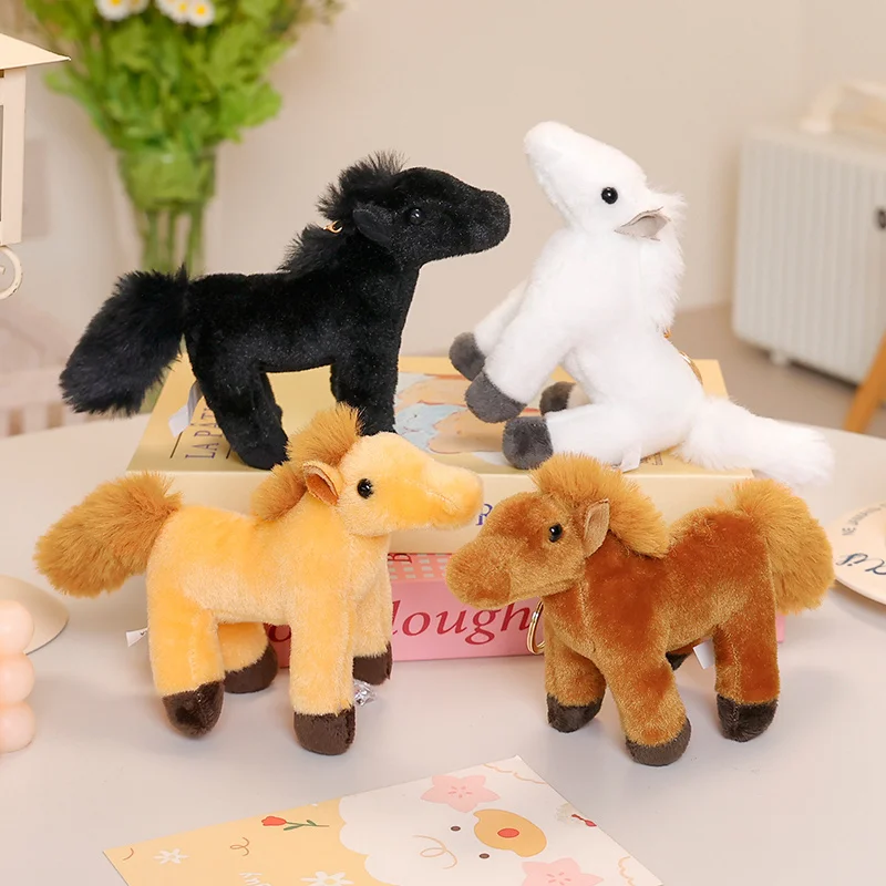 Nieuwe Paard Pluche Hanger Speelgoed Knuffeldier Pop Schattig Paard Sleutelhanger Woondecoratie voor Woonkamer Verjaardagscadeau voor Kinderen
