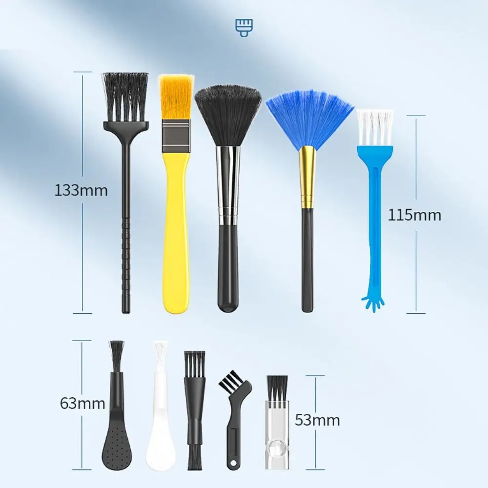 10Pcs Multifunction Keyboard PC Cleaning Brush Kit Portable Small Tools Car Phone Dust Brushes Cleaning Accessories
