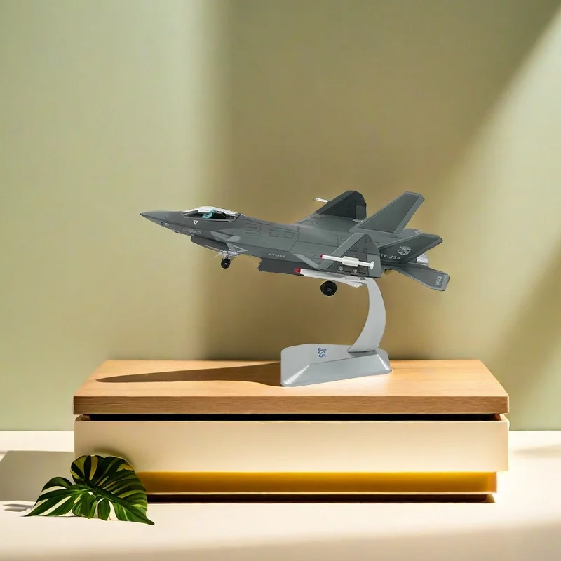 2024 Diecast 1:100 Scale J-35 fighter Alloy finished aircraft simulation model Static decoration Souvenir gifts for adult boy