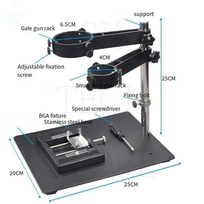 Folding PCB Board Fixture Clips Base Muti-functional Bracket Hot Air Gun Stand Soldering Third Hand Tool For Welding Desoldering