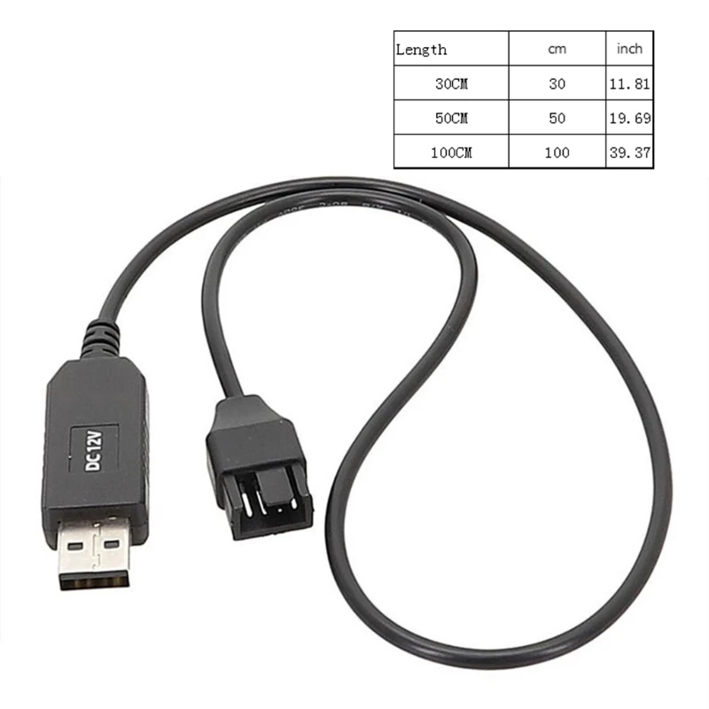 

USB 5 В до 12 В адаптер для кабеля вентилятора Usb к маленькому 4-контактному блоку питания радиатора шасси для охлаждения ПК