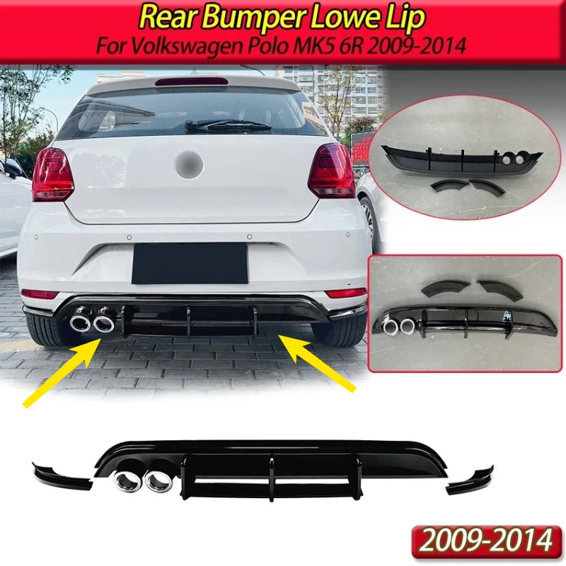 

Для Volkswagen Polo MK5 6R 2009-2014 задний бампер Lowe Lip диффузор спойлер сплиттер протектор модификация автомобиля комплект кузова тюнинг
