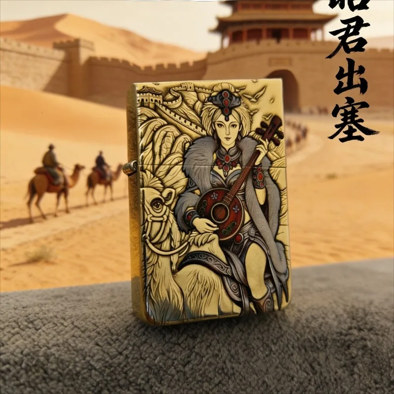 Zorro Genuine 910S Kerosenes Lighter | 3rd Gen Sealed Liner Double-Sided Embossed Titanium Four Beauties Collectible Gift