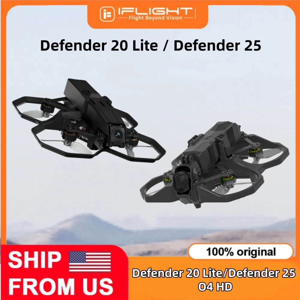 

iFlight Defender 20 Lite / Defender 25 O4 HD Cinewhoop FPV Дрон, скорость до 100 км/ч, с защитой от ударов, радиоуправляемый квадрокоптер, подарок для мальчиков