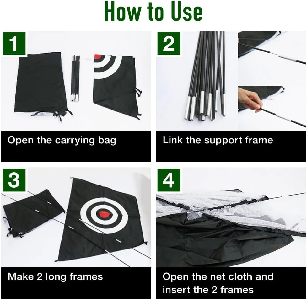 شبكة جولف بطول 6.56 قدم * 4.59 قدم، شبكة ممارسة الجولف مع حصيرة ضرب الجولف، شبكات مساعدة ضرب الجولف المنزلية لأرجوحة القيادة في الفناء الخلفي