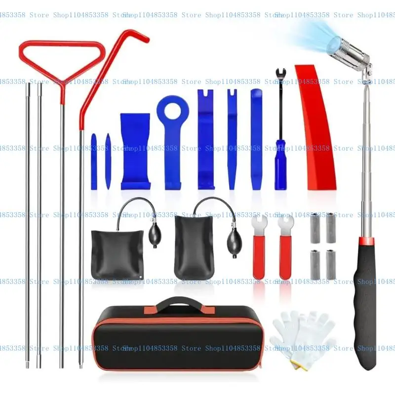 

652F 24Pcs Automotive Tool Ergonomic Grip Design Stainless Steel Antidamage Tool For Dashboard Repair Interior Trim Removal
