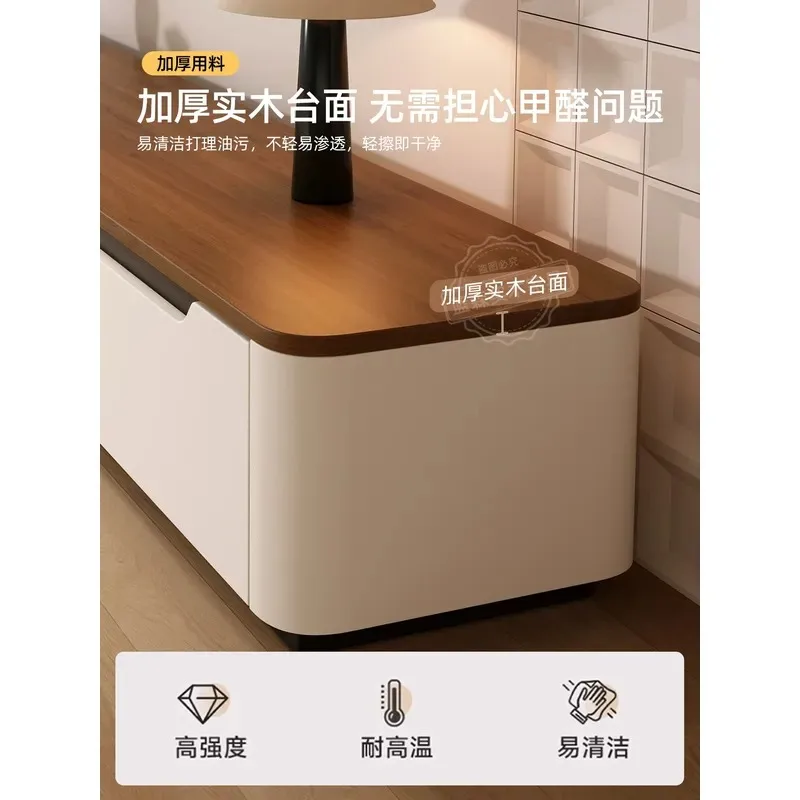 Solid Wood TV Cabinet Modern Simple Living Room Furniture Small Apartment Medium Ancient Style Floor Standing TV Stand with