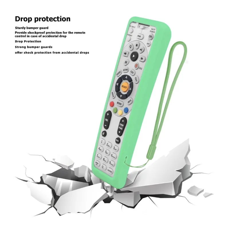 AINY-Protective Case For Directv RC65R RC66RX 4 HDTV Receiver Anti-Slip & Shockproof Silicone Cover (Fluorescent Green)