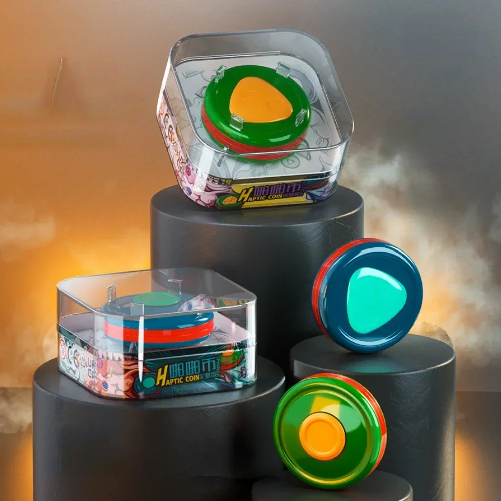 Fidget Spinner Magnetische Push Coin Clicker Haptische Push Card Slider Fidget EDC Stress Verminderen Speelgoed Anti angst Voor Kinderen